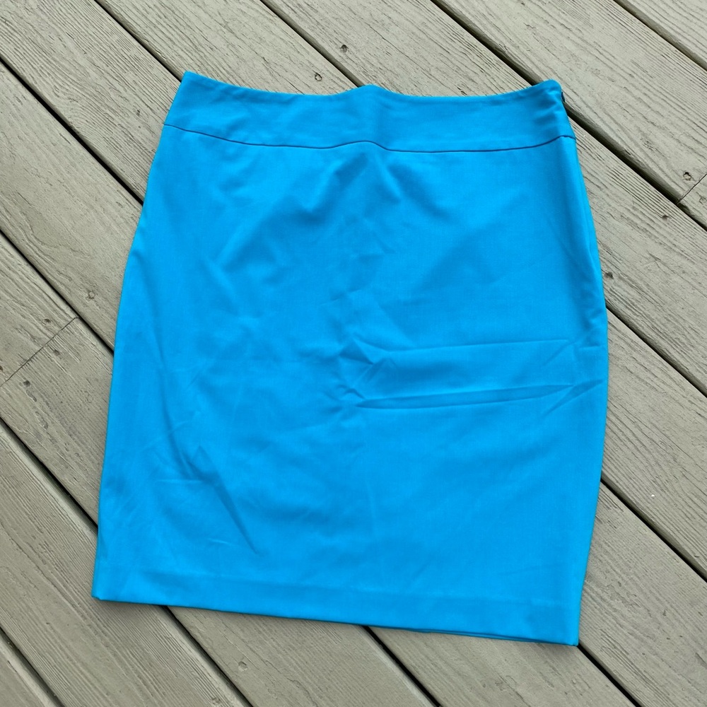 NWOT Liz Claiborne Blue Knee-Length Pencil Skirt, Size: 14